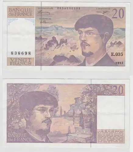 20 Franc Banknote Frankreich 1992 (154146)