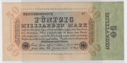 50 Milliarden Mark Banknote Berlin 10.Oktober 1923 Rosenberg 116 c (155324)