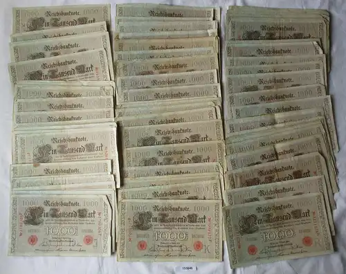 Sammlung 100x  1000 Reichsmark Banknoten 21.4.1910 Rosenberg 45 (155646)