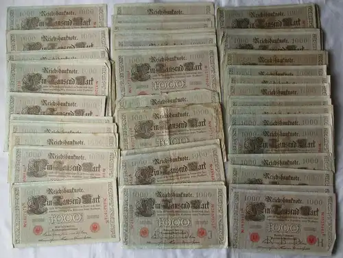 Sammlung 100x  1000 Reichsmark Banknoten 21.4.1910 Rosenberg 45 (151911)