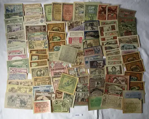 Sammlung mit 100 Banknoten Städte Notgeld Österreich um 1921 (155290)