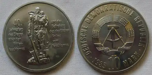DDR Gedenk Münze 10 Mark 40 Jahre Kriegsende 1985 (162072)