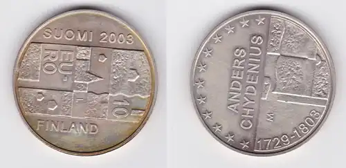 10 Euro Silbermünze Finnland 200.Todestag von Anders Chydenius 2003 (121274)