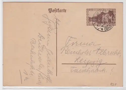 96918 Ganzsachen Postkarte Saargebiet Dudweiler 1929