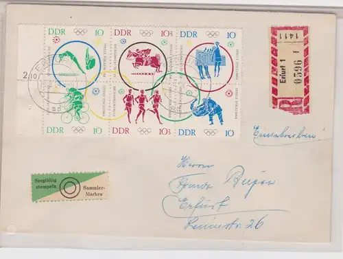 81275 DDR Einschreibebrief R-Brief Olympische Sommerspiele Tokio 1964 Mi 1039-44