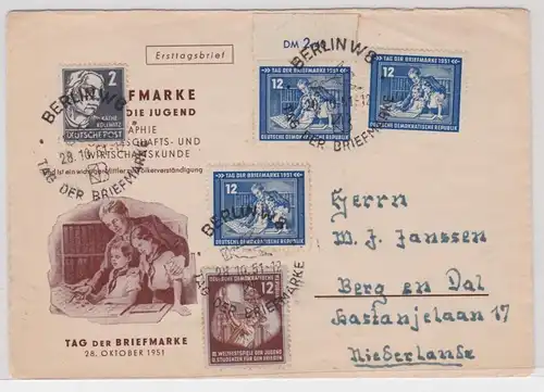 45435 DDR Brief Tag der Briefmarke 1951 FDC Ersttagsbrief SST.