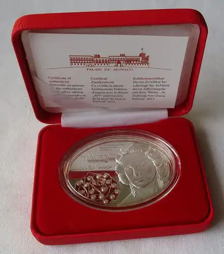 10 Dollar Silber Münze Fiji Fidschi 2012 PP 30. Todestag Grace Kelly (100892)