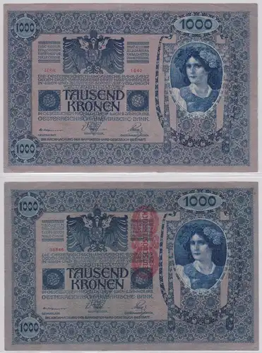 1000 Kronen Banknote Österreichisch Ungarische Bank 2.1.1902 (161847)