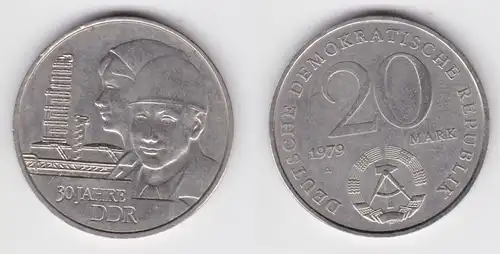 DDR Gedenk Münze 20 Mark 30.Jahrestag der DDR 1979 (141284)