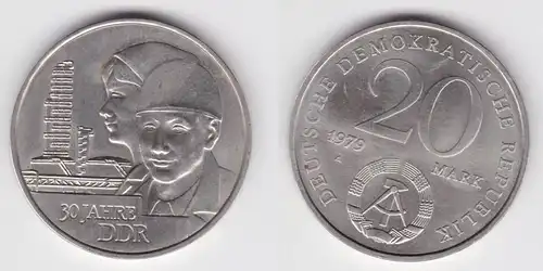 DDR Gedenk Münze 20 Mark 30.Jahrestag der DDR 1979 (144214)