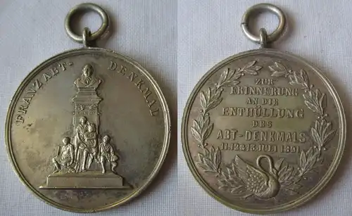 seltene Medaille Enthüllung des Franz Abt Denkmals Braunschweig 1891 (121287)