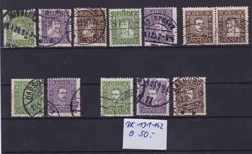 DÄNEMARK 300 Jahre dänische Post 1924 Mi 131-142 gestempelt Wert 50 EUR (152755)