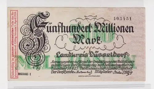 500 Millionen Mark Banknote Inflation Landkreis Düsseldorf 14.9.1923 (138829)