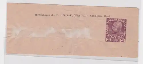 18267 Ganzsachen-Zeitungsschleife des Deutsch-Österr. Alpenverein 3 Heller
