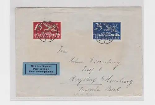 91649 Brief Schweiz Luftpost 1935 Flugpostmarken Mi 179-180