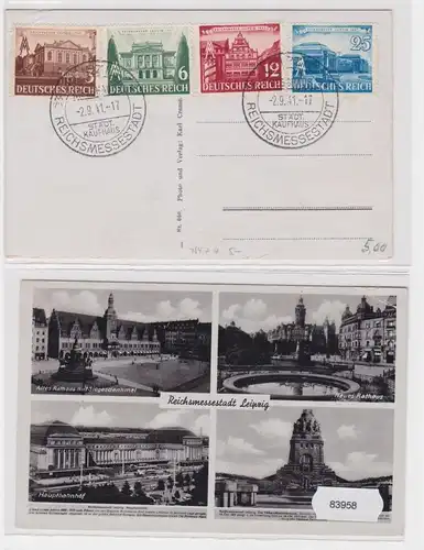 83958 Ansichtskarte Reichsmessestadt Leipzig Leipziger Herbstmesse 1941 SST