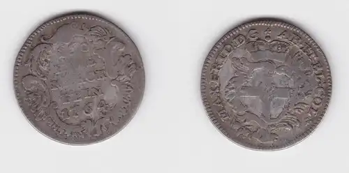 6 Stuber Silber Münze Bistum Köln 1764 f.ss (154599)