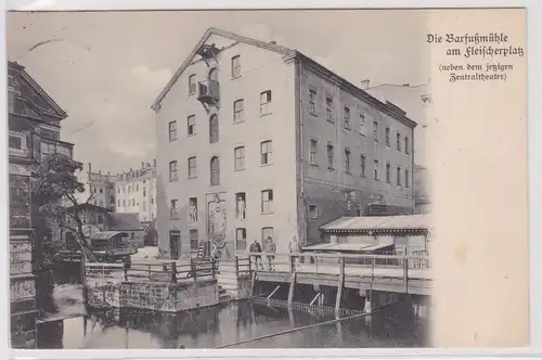 903142 Ak Aus Leipzigs alten Tagen die Barfußmühle am Fleischerplatz um 1900
