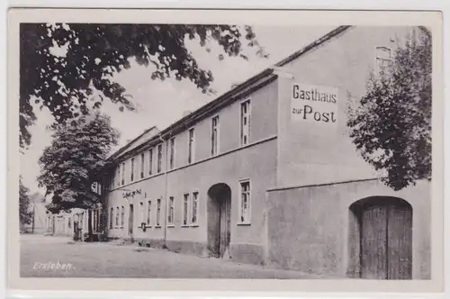 32490 Ak Erxleben Gasthaus zur Post um 1945