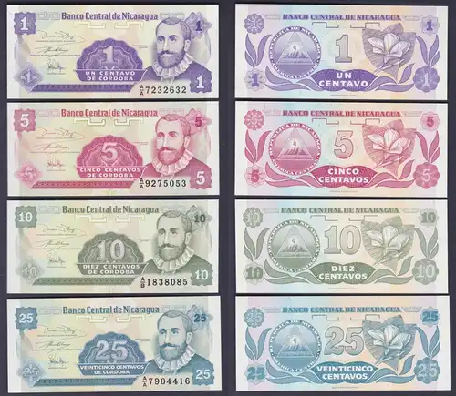1-25 Centavos Banknoten Nicaragua 1991 kassenfrisch (151991)