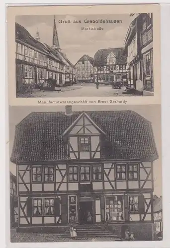 99306 Mehrbild Ak Gruß aus Gieboldshausen Manufakturwarengeschäft usw. um 1920