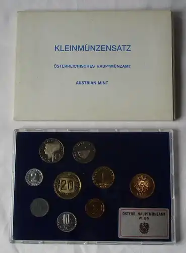 2 Groschen - 10 Schilling KMS Kleinmünzensatz Österreich 1981 Mint OVP (124695)