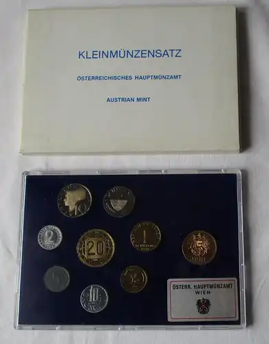 2 Groschen - 10 Schilling KMS Kleinmünzensatz Österreich 1981 Mint OVP (121588)