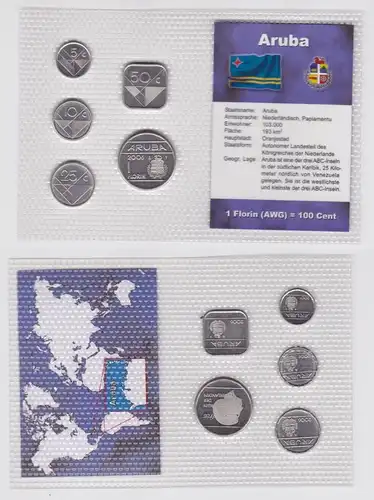 Kursmünzsatz KMS 5 Münzen Aruba Stgl. im Blister (112390)