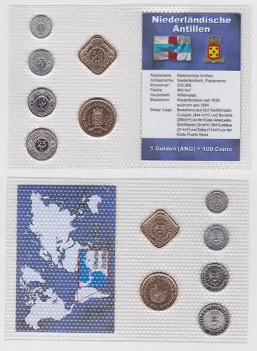 Kursmünzsatz KMS 6 Münzen Niederländische Antillen Stgl. im Blister (110825)