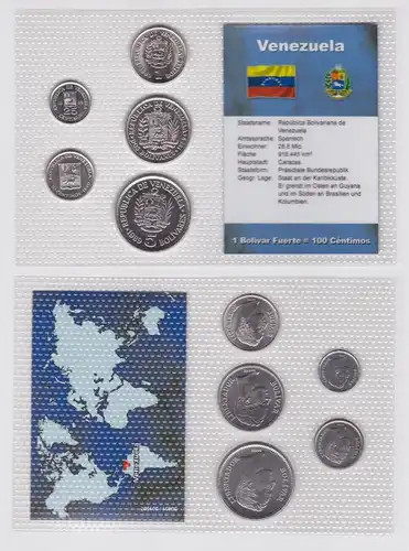 Kursmünzsatz KMS 5 Münzen Venezuela Stgl. im Blister (119364)