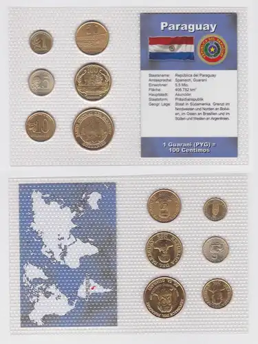 Kursmünzsatz KMS 6 Münzen Paraguay Stgl. im Blister (112341)