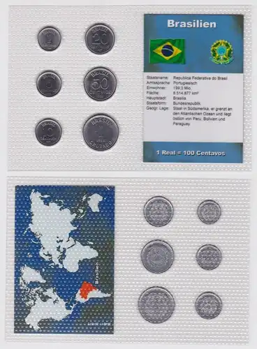 Kursmünzsatz KMS 6 Münzen Brasilien Stgl. im Blister (114761)