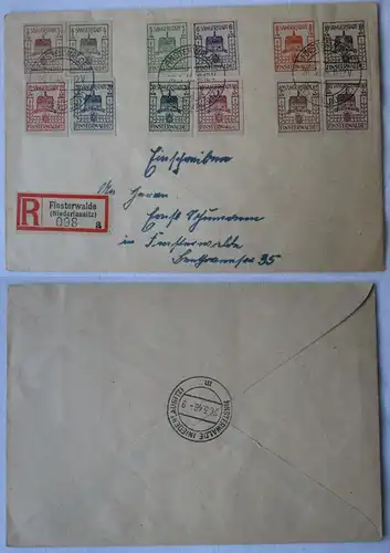 902851 Lokalausgaben Finsterwalde Einschreibebrief Satzbrief 1946 Wert 460 EUR