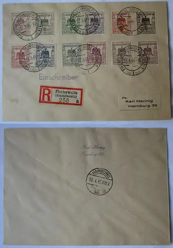 903257 Lokalausgaben Finsterwalde Einschreibebrief Satzbrief 1946 Wert 180 EUR