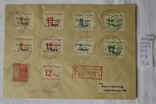 904343 Lokalausgaben Spremberg Einschreibebrief Satzbrief 1946 Wert ~40 EUR
