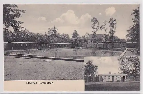 52554 Mehrbild Ak Stadtbad Lommatzsch um 1920