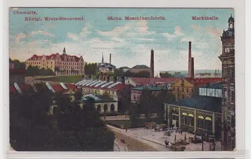 904476 Ak Chemnitz Kreis Steueramt, Maschinenfabrik usw. 1903