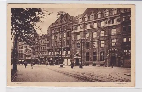 905003 Ak Chemnitz Johannisplatz mit Geschäften 1923