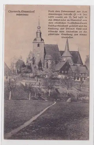 904604 Ak Chemnitz Ebersdorf Stiftskirche um 1930