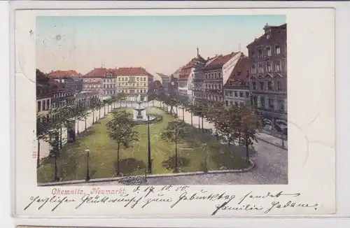 904602 Ak Chemnitz Neumarkt 1900