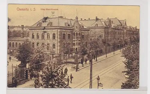 904347 Ak Chemnitz - Partie an der König Albert-Kaserne 1917