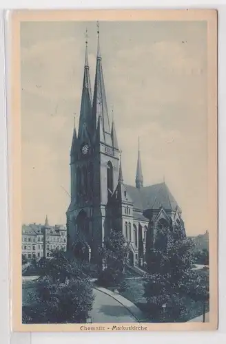905112 Feldpost Ak Chemnitz Markuskirche 1915