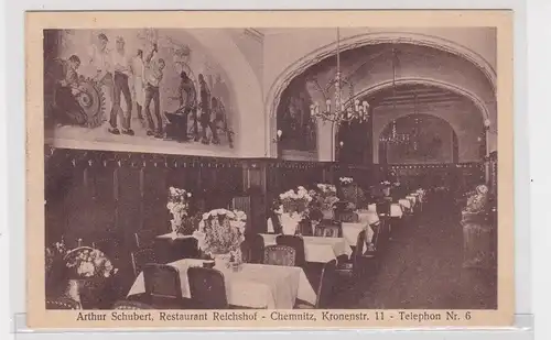 904752 Ak Chemnitz Restaurant Reichshof Kronenstraße 11, um 1920