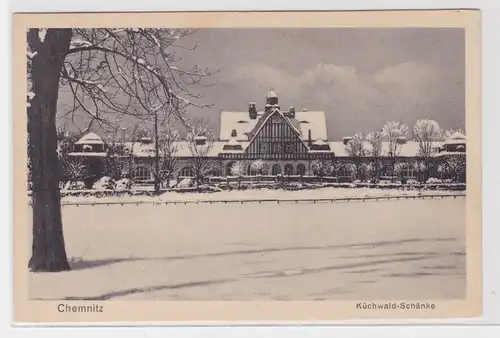 904415 Ak Chemnitz Küchwald-Schänke im Winter 1929