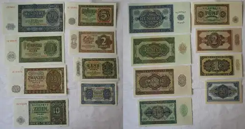 Banknoten 50 Pfennig bis 100 Mark DDR 1948 kassenfrische Erhaltung(165782)