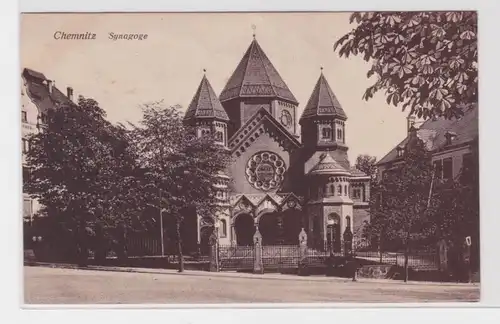 905738 Ak Chemnitz - Partie vor der Synagoge um 1910