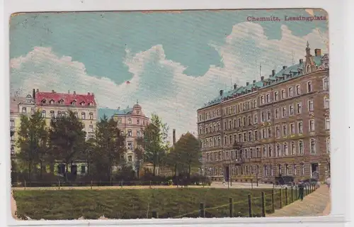 904787Ak Chemnitz Lessingplatz 1913