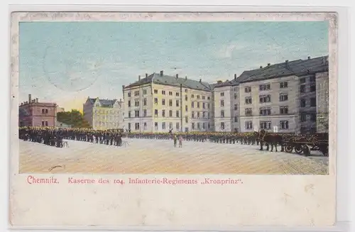906330 Ak Chemnitz Kaserne des 104.Infanterie Regiments "Kronprinz" 1913