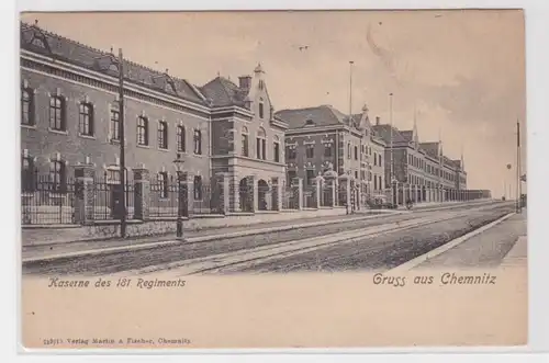906003 Ak Gruss aus Chemnitz - Kaserne des 181. Regiments um 1900