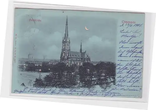 906204 Halt gegens Licht Ak Chemnitz Petrikirche 1900
